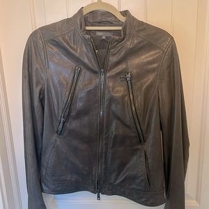 Real leather bomber jacket made by VINCE.
